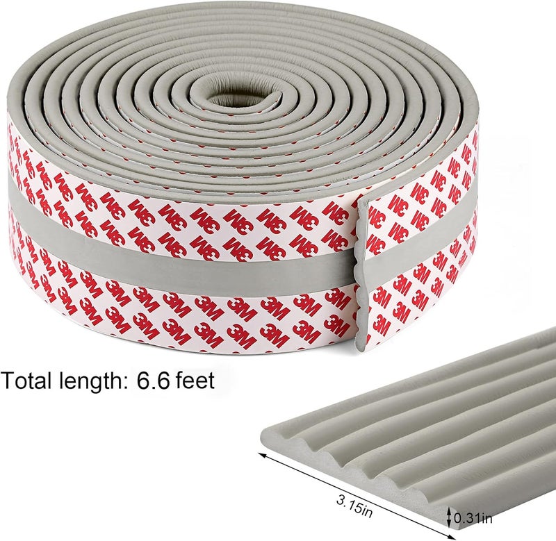 Dovesail Baby Proofing Edge Protector 6.6 feet with 3M Strong Adhesive Pre-Taped, Baby Proof Padding Extra Wide Edge Safety Guards for Sharp Edges, Table, Desk- Grey - Image 2